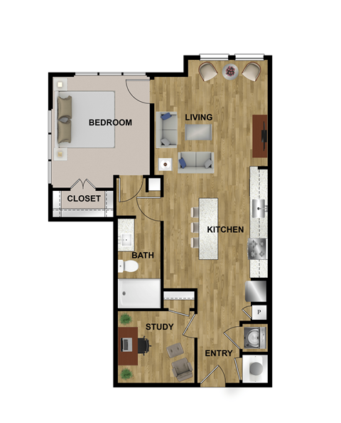 A3 Floor Plan at Brixton South Shore, Austin, Texas
